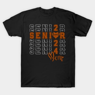 Football Senior Mom Graduation Class of 2024 Senior 24 T-Shirt